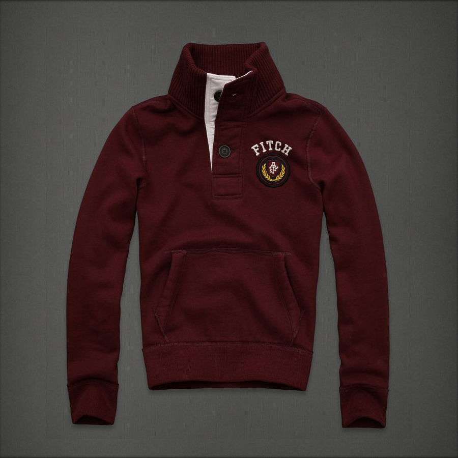 Abercrombie Fitch Hombres Ponte de pie de cuello Sudadera AF6453